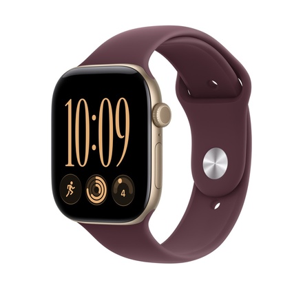 Apple 46mmケース用バーガンディスポーツバンド - S/M