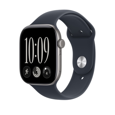 Apple 46mmケース用ネイビーブルースポーツバンド - S/M