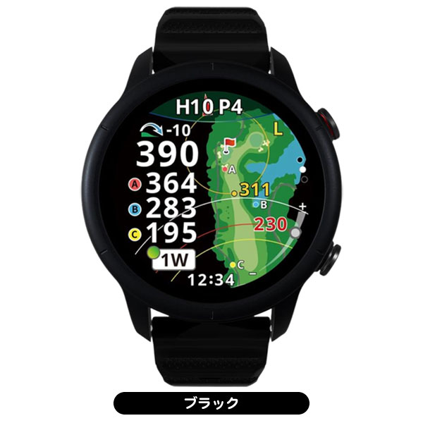 ショットナビ VELLIX V12 腕時計型 ゴルフ用GPS距離測定器 ブラック