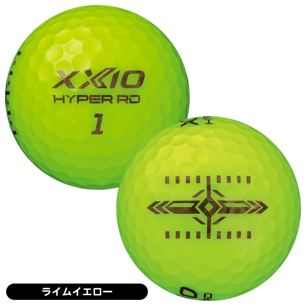 ダンロップ ゼクシオ ハイパー RD ゴルフボール 1ダース ライムイエロー