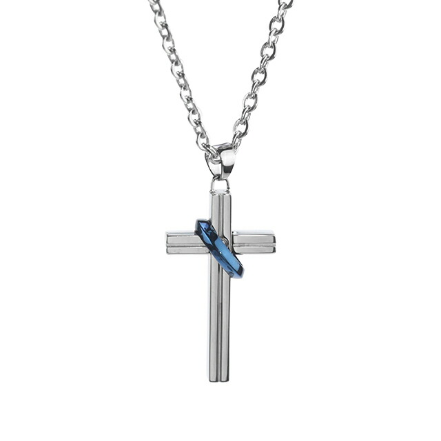 ライオンハート ネックレス メンズ ブランド LION HEART 04N123SMBL シルバー ブルー アクセサリー