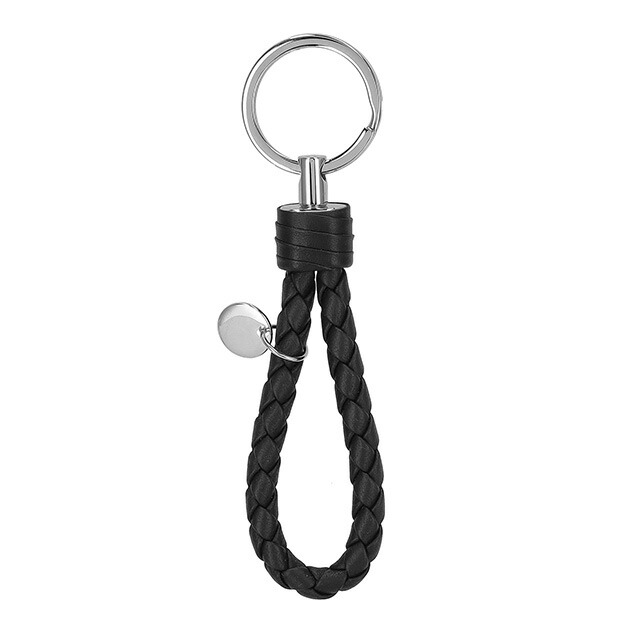 ボッテガ・ヴェネタ キーホルダー キーリング メンズ レディース BOTTEGA VENETA イントレチャート 113539 V3UN1 1189 ブラック バッグチャーム ブランド 高級 おしゃれ プレゼント 実用的