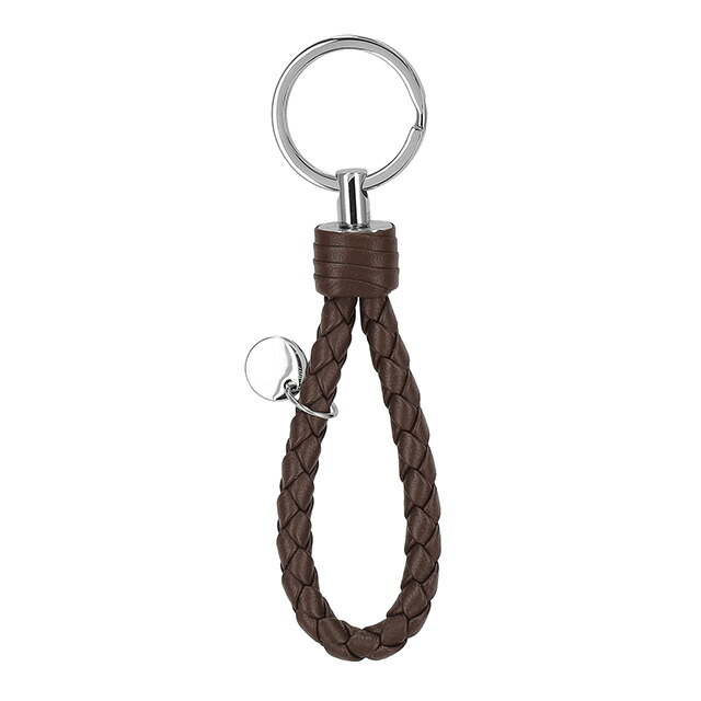 ボッテガ・ヴェネタ キーホルダー キーリング メンズ レディース BOTTEGA VENETA イントレチャート 113539 V3UN1 2062 ブラウン バッグチャーム ブランド 高級 おしゃれ プレゼント 実用的