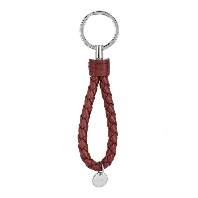 ボッテガ・ヴェネタ キーリング メンズ レディース ブランド BOTTEGA VENETA イントレチャート レザー 113539-V3UN1 レッド 高級 おしゃれ プレゼント 実用的