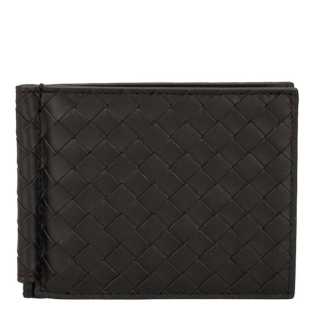 ボッテガ・ヴェネタ 二つ折り財布 メンズ ブランド BOTTEGA VENETA イントレチャート レザー 123180-V47W1 ブラウン ウォレット 高級 おしゃれ プレゼント 実用的