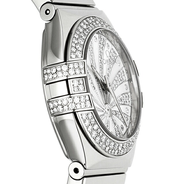 オメガ コンステレーション 24mm クオーツ 腕時計 レディース ダイヤモンド OMEGA 123.55.24.60.55.014 アナログ ホワイト 白 スイス製 高級 ブランド おしゃれ 防水 プレゼント 女性 実用的