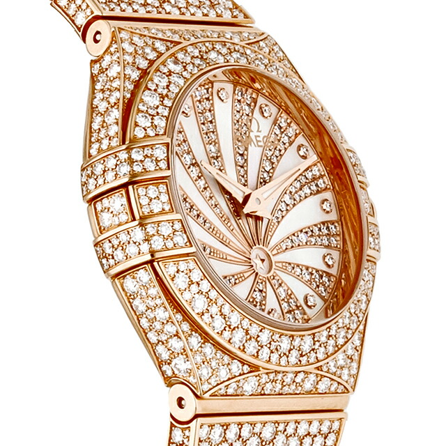 オメガ コンステレーション 27mm クオーツ 腕時計 レディース ダイヤモンド OMEGA 123.55.27.60.55.009 アナログ ホワイト レッドゴールド 白 スイス製 高級 ブランド おしゃれ 防水 プレゼント 女性 実用的