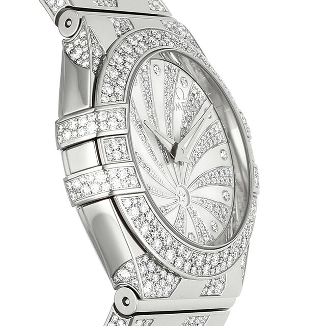 オメガ コンステレーション 28mm クォーツ 電池式 腕時計 レディース OMEGA 123.55.27.60.55.012 アナログ ホワイトゴールド 白 スイス製 高級 ブランド おしゃれ 防水 プレゼント 女性 実用的