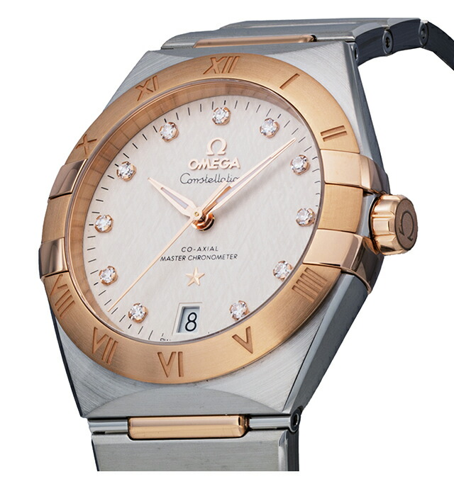 オメガ コンステレーション 36mm 自動巻き 腕時計 メンズ ダイヤモンド OMEGA 131.20.36.20.52.001 アナログ シルバー セドナゴールド スイス製 高級 ブランド おしゃれ 防水 プレゼント 男性 実用的