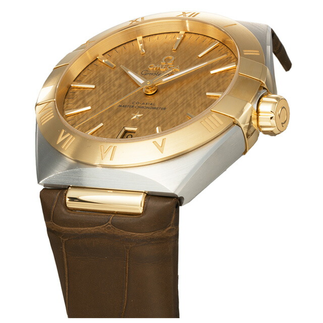 オメガ コンステレーション 39mm 自動巻き 腕時計 ブランド メンズ OMEGA CONSTELLATION 131.23.39.20.08.001 アナログ イエロー ブラウン スイス製 高級 おしゃれ 防水 プレゼント 男性 実用的