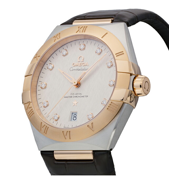 オメガ コンステレーション 39mm 自動巻き 腕時計 メンズ ダイヤモンド OMEGA 131.23.39.20.52.001 アナログ シルバー ブラウン スイス製 高級 ブランド おしゃれ 防水 プレゼント 男性 実用的