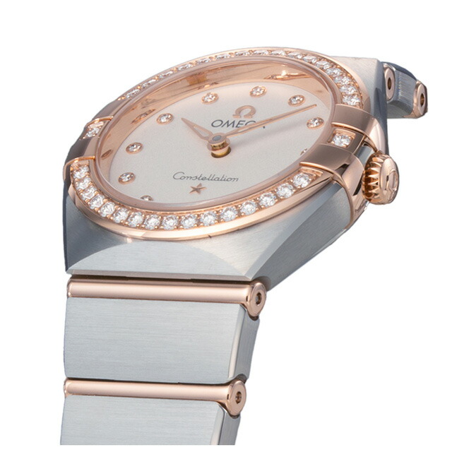 オメガ コンステレーション 25.5mm クォーツ 電池式 腕時計 ブランド レディース OMEGA CONSTELLATION 131.25.25.60.52.001 アナログ シルバー セドナゴールド スイス製 高級 おしゃれ 防水 プレゼント 女性 実用的
