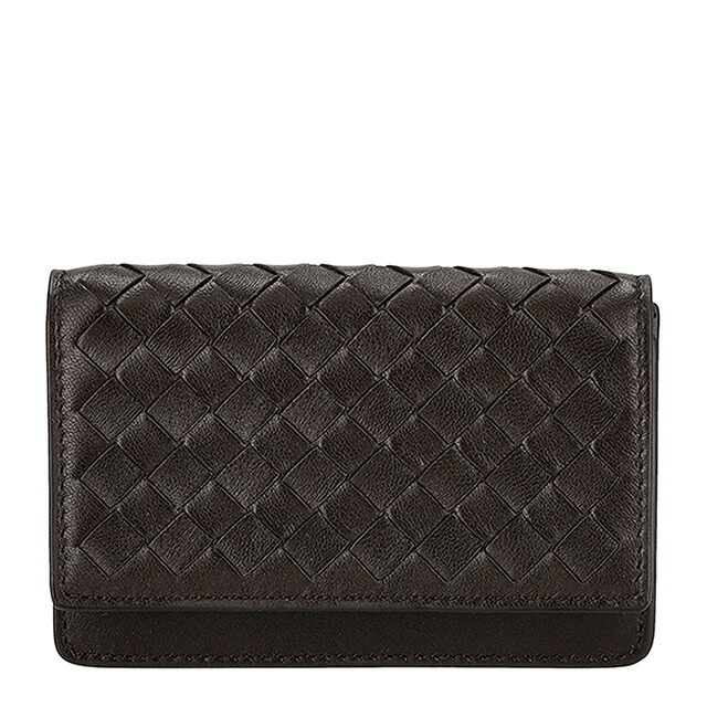 ボッテガ・ヴェネタ 名刺入れ メンズ レディース ブランド BOTTEGA VENETA イントレチャート レザー 133945-V3UN1 ブラウン 高級 おしゃれ プレゼント 実用的