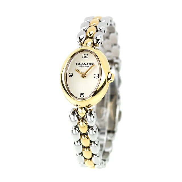 コーチ サミー クォーツ 電池式 腕時計 ブランド レディース ブレスレット付 COACH 14000128 アナログ シルバー ゴールド おしゃれ 防水 軽い 華奢 かわいい プレゼント 女性 実用的