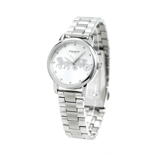 コーチ 時計 レディース COACH 腕時計 グランド 28mm クオーツ 14502975 シルバー