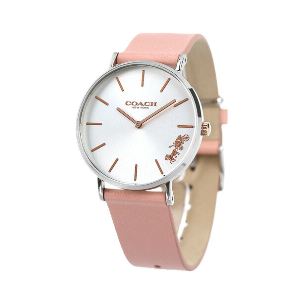 コーチ 腕時計 レディース ペリー 36mm COACH 時計 14503258 シルバー ピンク ブランド おしゃれ 防水 軽い 華奢 かわいい プレゼント 女性 実用的