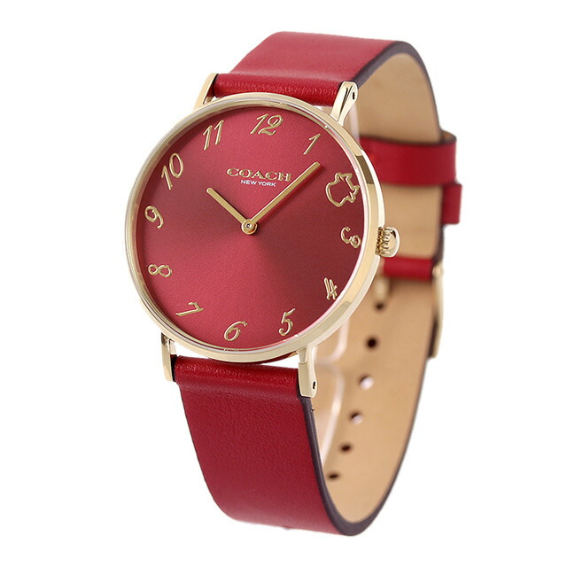 コーチ ペリー 36mm クオーツ レディース 腕時計 14503722 COACH レッド ブランド おしゃれ 防水 軽い 華奢 かわいい プレゼント 女性 実用的