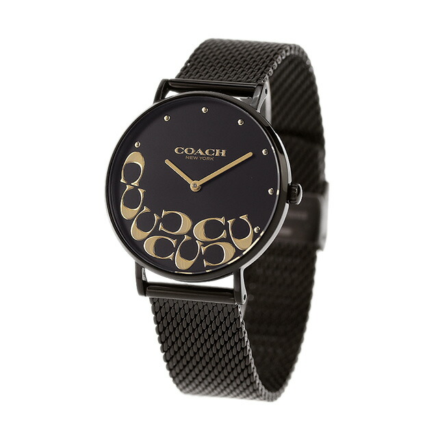 コーチ ペリー クオーツ 腕時計 レディース COACH 14503826 アナログ オールブラック 黒 ブランド おしゃれ 防水 軽い 華奢 かわいい プレゼント 女性 実用的