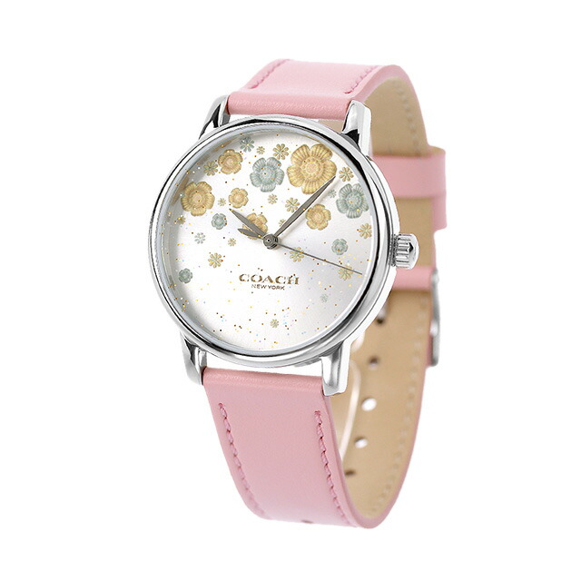 コーチ グランド クオーツ 腕時計 レディース COACH 14503846 アナログ シルバー ピンク ブランド おしゃれ 防水 軽い 華奢 かわいい プレゼント 女性 実用的