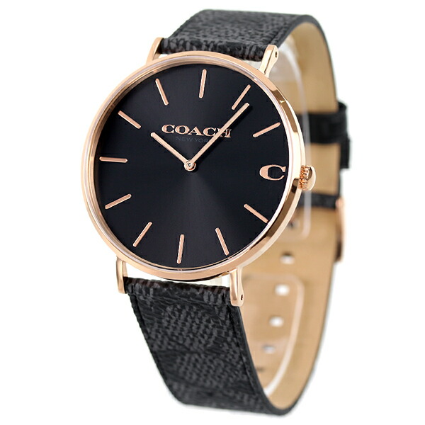コーチ 腕時計 チャールズ 41mm クオーツ メンズ 時計 14602550 COACH ブラック×グレー