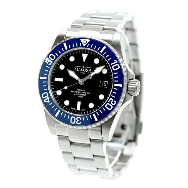 ダボサ テルノス プロフェッショナル 68h 自動巻き 腕時計 メンズ DAVOSA 161.538.40 アナログ ブラック 黒 スイス製 ブランド おしゃれ 防水 プレゼント 男性 実用的