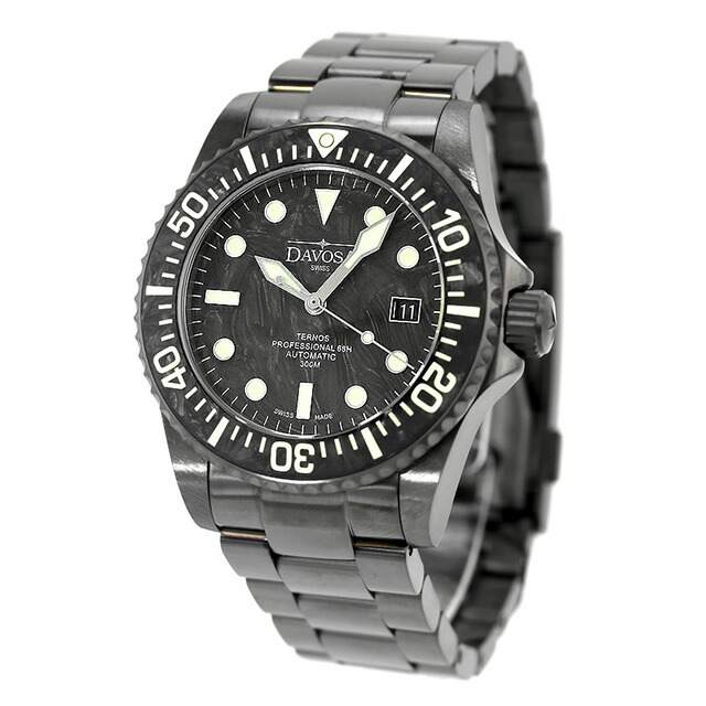 ダボサ テルノス プロフェッショナル 68h カーボンリミテッドエディション 自動巻き 腕時計 メンズ 数量限定モデル DAVOSA 161.539.50 アナログ ブラック グレー ガンメタル 黒 スイス製 ブランド おしゃれ 防水 プレゼント 男性 実用的