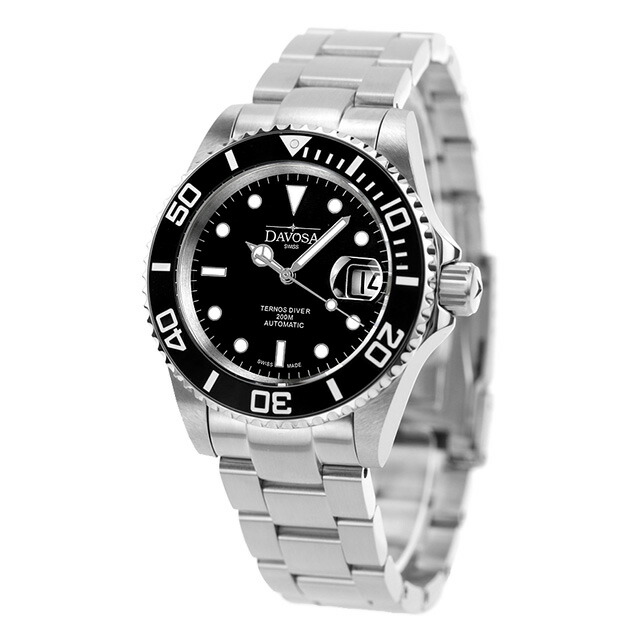 ダボサ テルノス 自動巻き 腕時計 メンズ DAVOSA 161.555.50 アナログ ブラック 黒 スイス製 ブランド おしゃれ 防水 プレゼント 男性 実用的