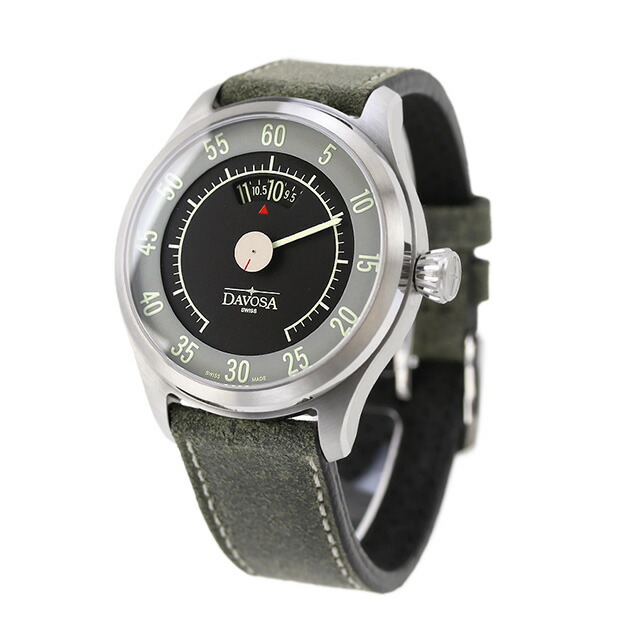 ダボサ ニュートン スピードメーター 自動巻き 腕時計 メンズ DAVOSA 161.587.25 アナログ ブラック カーキ 黒 スイス製 ブランド おしゃれ 防水 プレゼント 男性 実用的