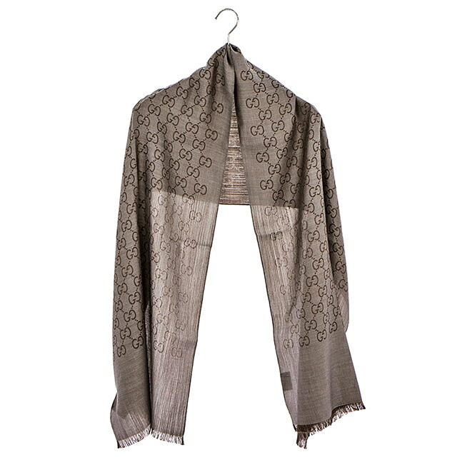 グッチ ストール メンズ レディース ブランド GUCCI 165904-3G646 1264 ブラウン/グレー