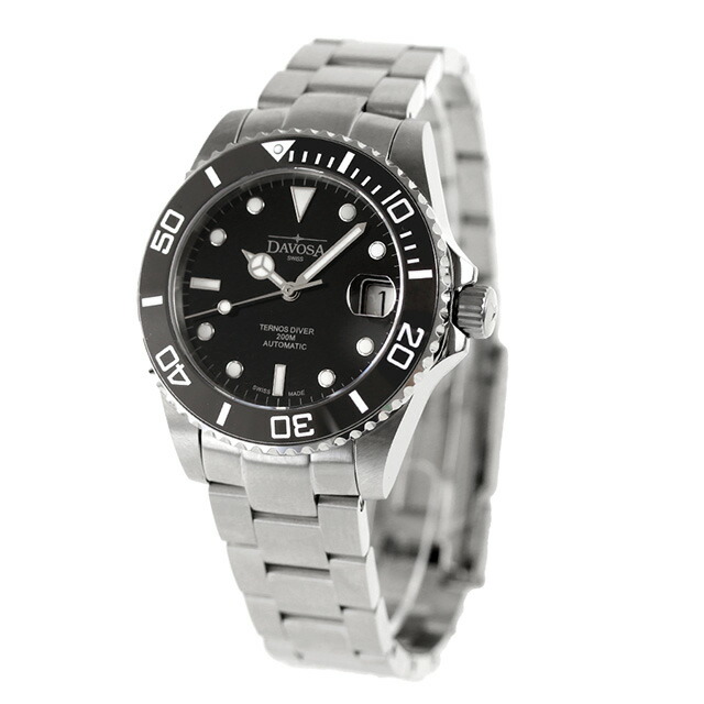 ダボサ テルノス ミディアム 自動巻き 腕時計 メンズ レディース DAVOSA 166.195.50 アナログ ブラック 黒 スイス製 ブランド おしゃれ 防水 プレゼント 実用的