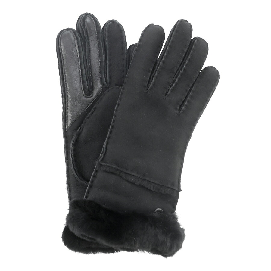 アグ 手袋 レディース ブランド UGG SHEEPSKIN SEAMED GLOVE Sサイズ 17371 Black 小物