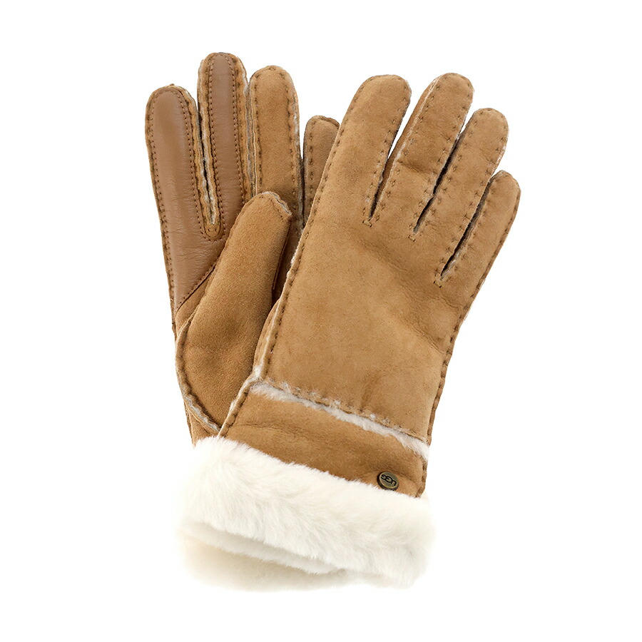 アグ 手袋 レディース ブランド UGG SHEEPSKIN SEAMED GLOVE Mサイズ 17371 Chestnut 小物