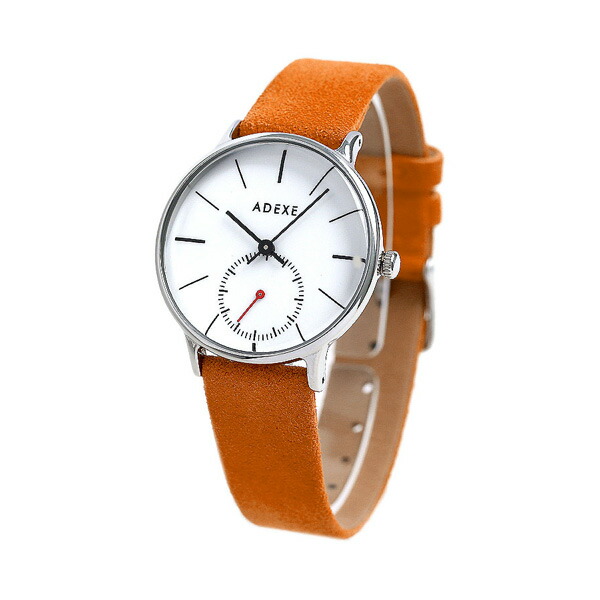 アデクス ADEXE 時計 スイートコレクション 33mm 1870B-07-JP18MAR プチ 腕時計 オレンジ ブランド おしゃれ 防水 プレゼント 男性 実用的