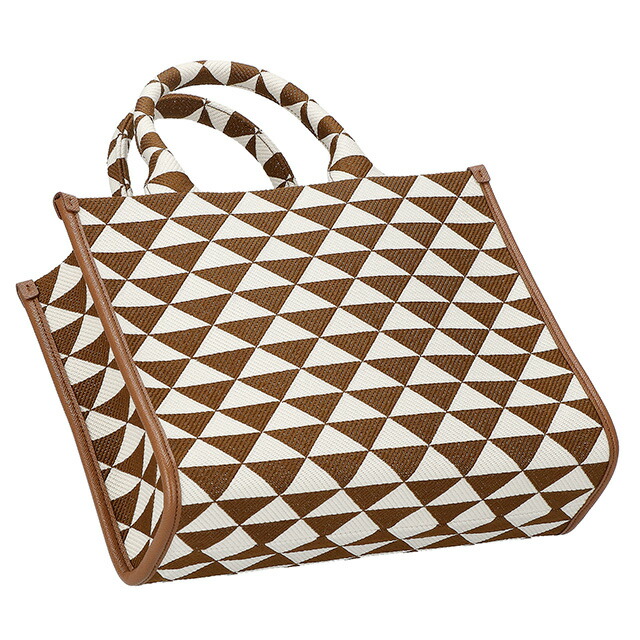 プラダ トートバッグ レディース ブランド PRADA 1BA354 ブラウン／ホワイト