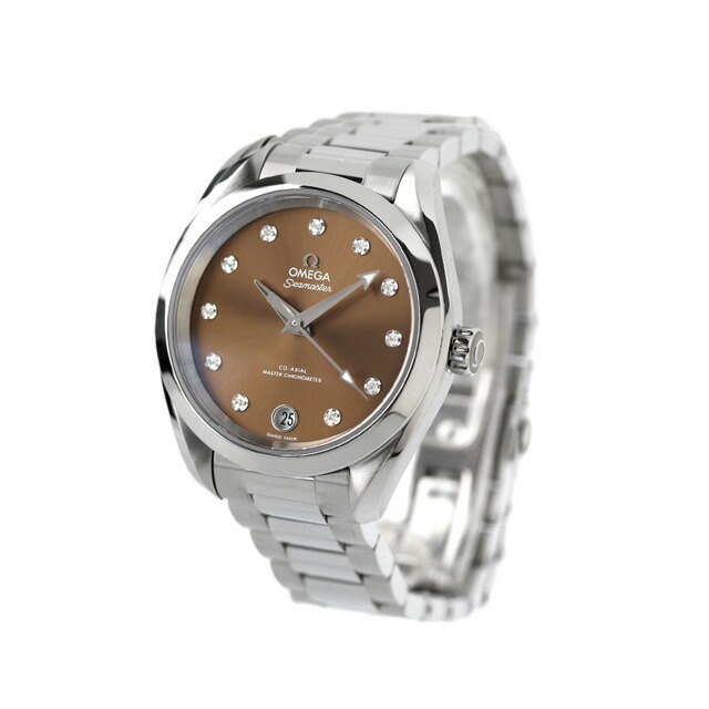オメガ シーマスター アクアテラ 150M 34mm 自動巻き 腕時計 レディース ダイヤモンド OMEGA 220.10.34.20.63.001 アナログ ブラウン スイス製 高級 ブランド おしゃれ 防水 プレゼント 女性 実用的