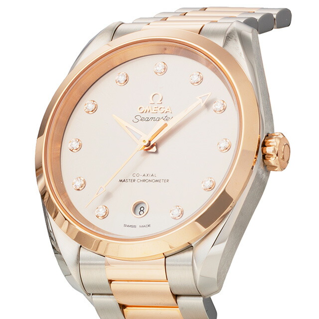 オメガ シーマスター アクアテラ 150M 38mm 自動巻き 腕時計 レディース ダイヤモンド OMEGA 220.20.38.20.56.002 アナログ グレー シルバー ゴールド スイス製 高級 ブランド おしゃれ 防水 プレゼント 女性 実用的