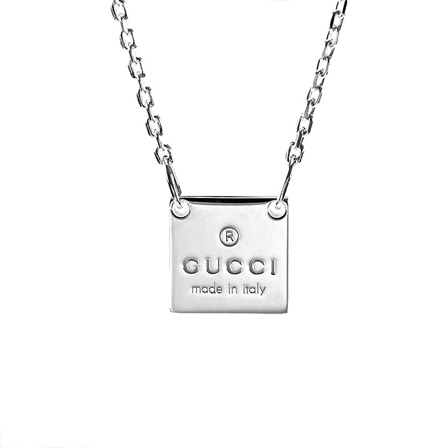 グッチ ネックレス ペンダント メンズ レディース GUCCI トレードマーク スターリングシルバー プレート 223514 J8400 8106 シルバー アクセサリー ジュエリー ブランド 高級 おしゃれ プレゼント 実用的 ペア