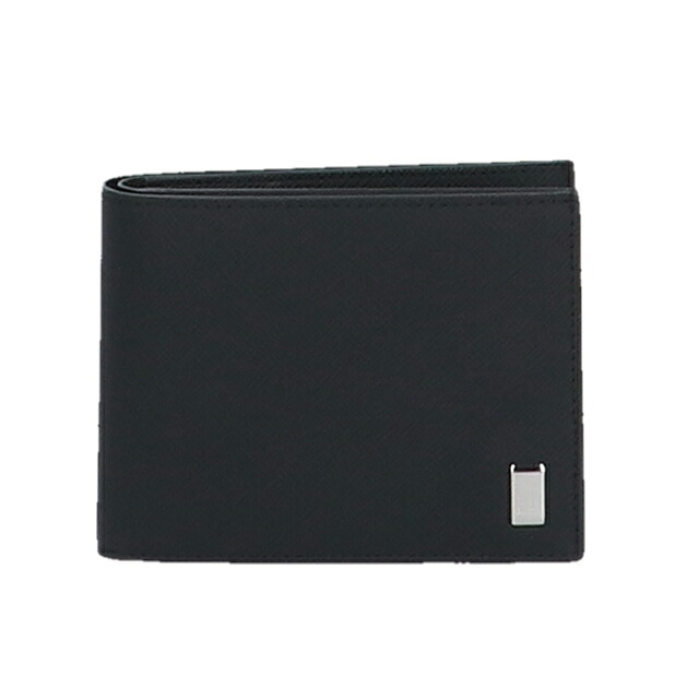 dunhill ダンヒル 二つ折り財布 メンズ 小銭入れあり 財布 プレイン 22R2P10PS ブラック コンパクト シンプル ビジネス 男性 ウォレット ブランド 高級 おしゃれ プレゼント 実用的