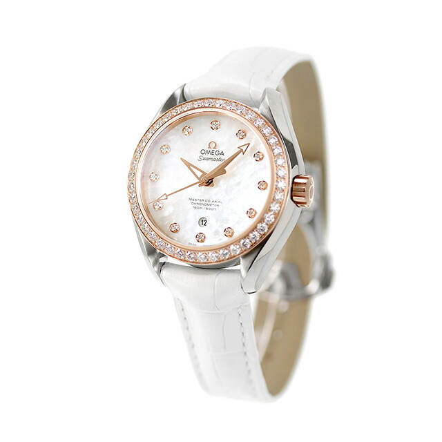 オメガ シーマスター アクアテラ 34mm 自動巻き 腕時計 レディース ダイヤモンド OMEGA 231.28.34.20.55.003 アナログ ホワイトシェル 白 スイス製 高級 ブランド おしゃれ 防水 プレゼント 女性 実用的