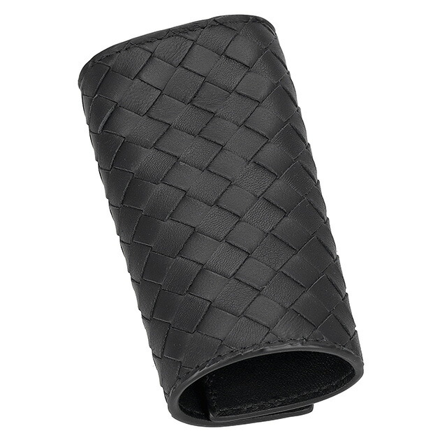 ボッテガ・ヴェネタ キーケース メンズ レディース BOTTEGA VENETA イントレチャート レザー 284137 V3UN1 8803 ブラック ブランド 高級 おしゃれ プレゼント 実用的