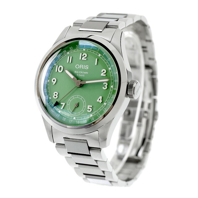 オリス ビッククラウン ポインターデイト 40mm 自動巻き 腕時計 ブランド メンズ ORIS 01 403 7799 4067-07 8 20 06 アナログ グリーン スイス製 高級 おしゃれ 防水 プレゼント 男性 実用的