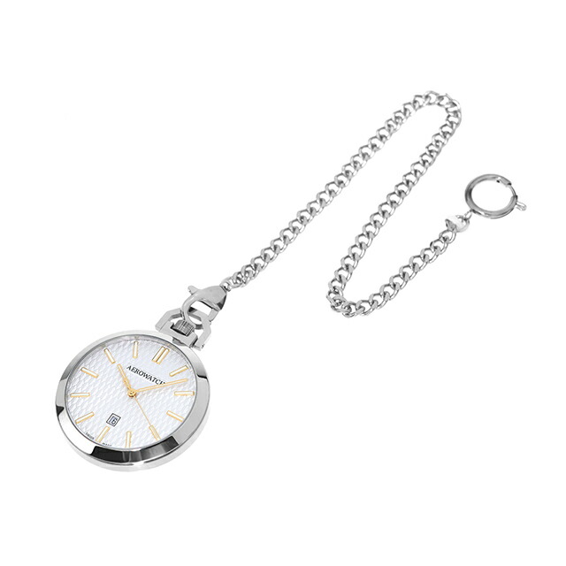 アエロウォッチ クォーツ 電池式 懐中時計 ブランド メンズ レディース AEROWATCH 42829-AA04 アナログ シルバー スイス製