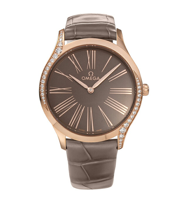 オメガ デ・ヴィル トレゾア 36mm クオーツ 腕時計 レディース ダイヤモンド OMEGA 428.58.36.60.13.001 アナログ ブラウン スイス製 高級 ブランド おしゃれ 防水 軽い 華奢 プレゼント 女性 実用的
