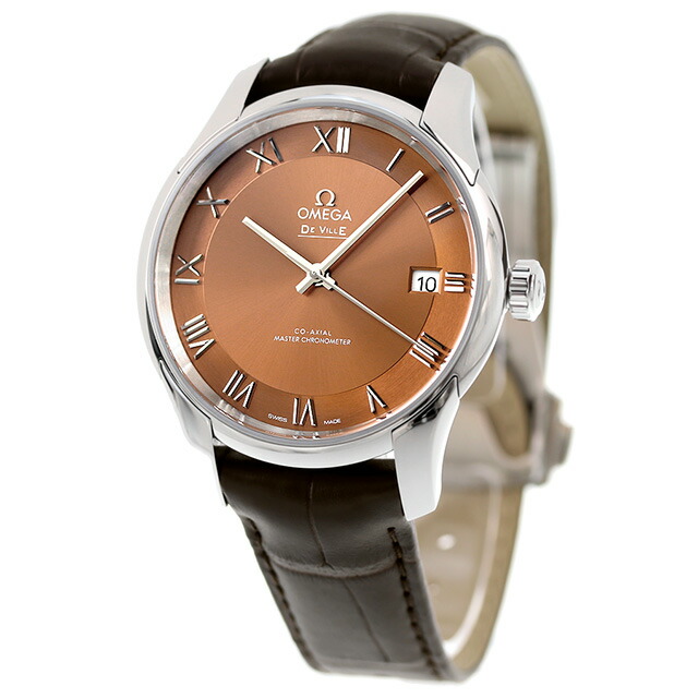 オメガ デビル アワービジョン 41mm 自動巻き 腕時計 メンズ 革ベルト OMEGA 433.13.41.21.10.001 アナログ ブラウン ダークブラウン スイス製 高級 ブランド おしゃれ 防水 プレゼント 男性 実用的