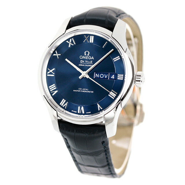 オメガ デ・ヴィル アワービジョン 41mm 自動巻き 腕時計 メンズ OMEGA 433.13.41.22.03.001 アナログ ブルー ネイビー スイス製 高級 ブランド おしゃれ 防水 プレゼント 男性 実用的