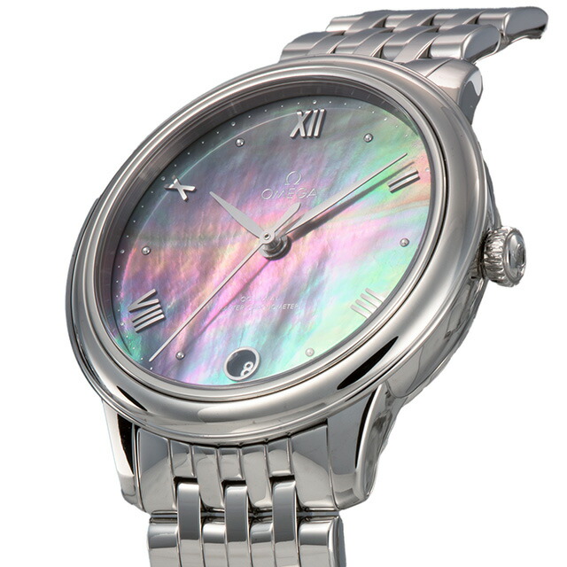 オメガ デ・ヴィル プレステージ 34mm 自動巻き 腕時計 レディース OMEGA 434.10.34.20.07.001 アナログ グレーシェル スイス製 高級 ブランド おしゃれ 防水 軽い 華奢 プレゼント 女性 実用的