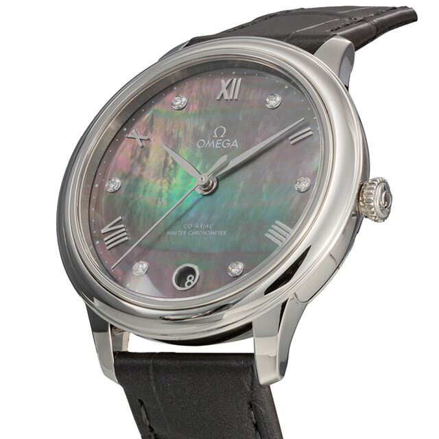 オメガ デ・ヴィル プレステージ 33.5mm 自動巻き 腕時計 レディース ダイヤモンド OMEGA 434.13.34.20.57.001 アナログ グレーシェル グレー スイス製 高級 ブランド おしゃれ 防水 軽い 華奢 プレゼント 女性 実用的