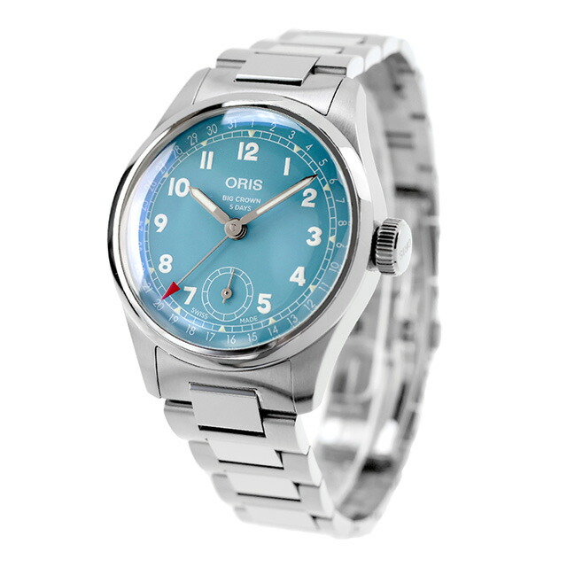 オリス ビッククラウン ポインターデイト 38mm 手巻き 腕時計 ブランド メンズ レディース ORIS 01 473 7786 4065-07 8 19 06 アナログ スカイブルー スイス製 高級 おしゃれ 防水 プレゼント 実用的