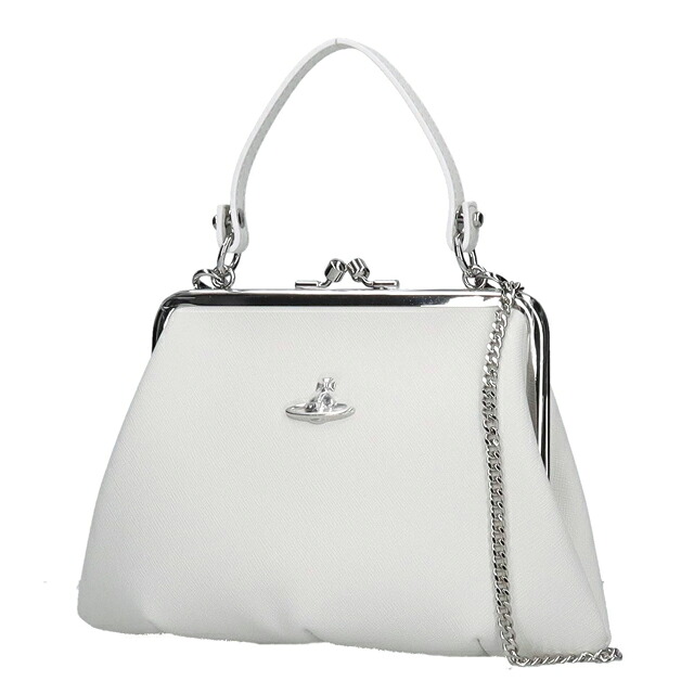 ヴィヴィアン ウエストウッド ハンドバッグ レディース ブランド Vivienne Westwood がま口 2WAY 4B010007W OFF-WHITE ビビアン 軽量 小さめ 手提げ 高級 おしゃれ プレゼント 女性 実用的 かわいい