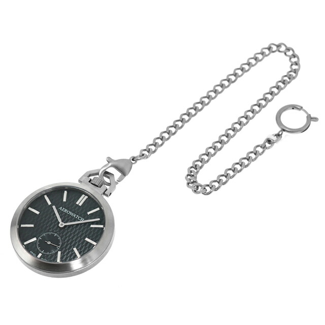 アエロウォッチ 手巻き 懐中時計 ブランド メンズ レディース 数量限定 AEROWATCH 50829-AA05 アナログ ブラック 黒 スイス製